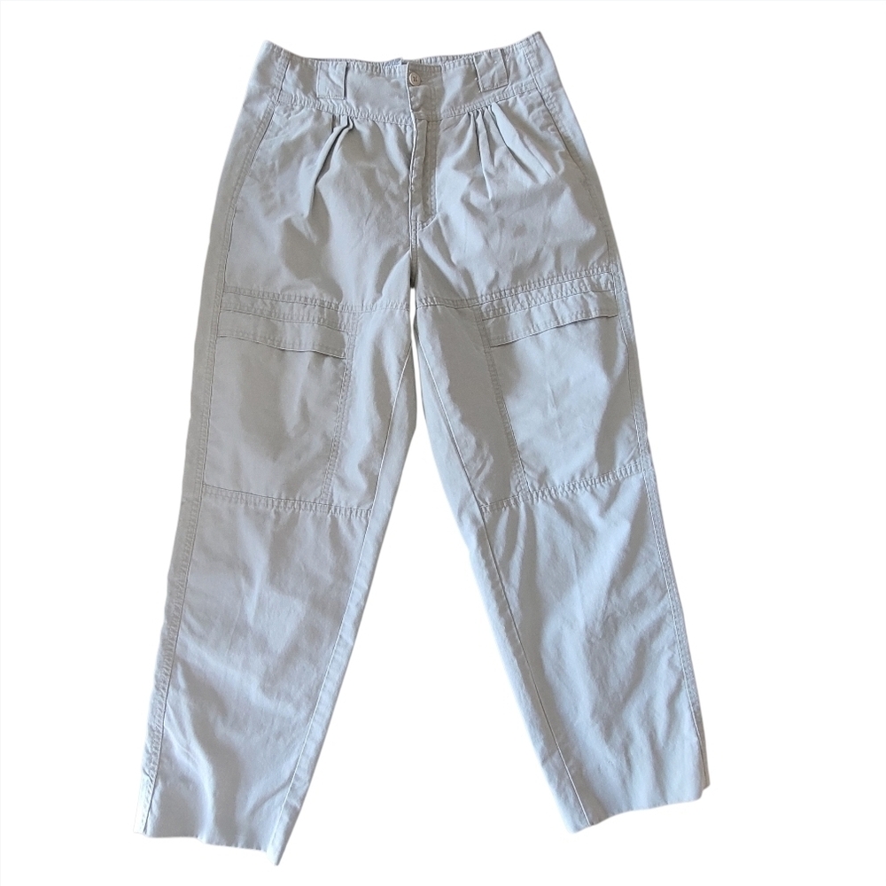 Vintage 80s State Of The Art Pleated Khaki Women's Trouser Pants Size 11/12